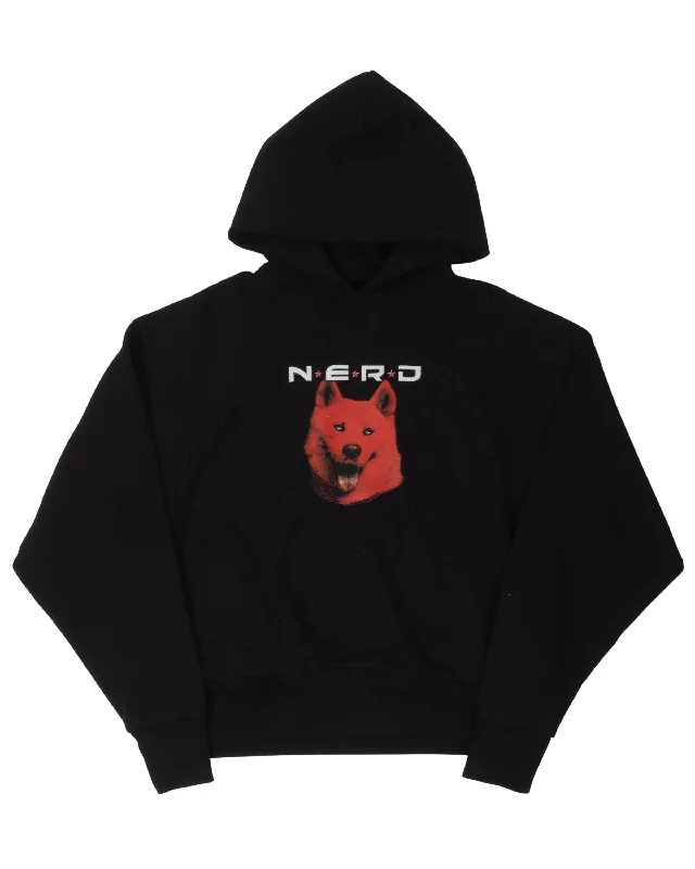 Reworked Vintage N.E.R.D. Hoodie Hoodie with Slit Hem Functional Movement