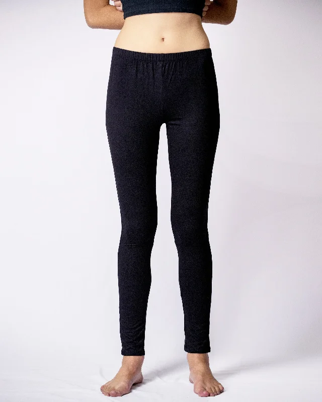 Womens Solid Color Yoga Leggings in Black Trendy Cut-Out Activewear Leggings
