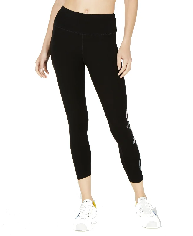 Calvin Klein Performance Camo-Logo High-Waist Leggings, Black, XS Stylish Stretch Print Leggings