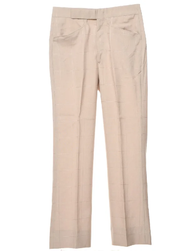 Beige Trousers - W30 L29 Trousers Print Floral