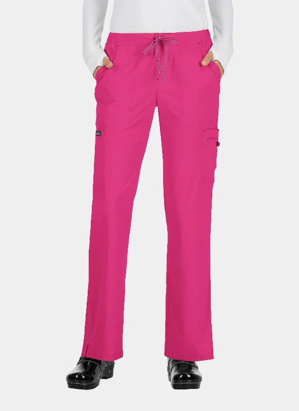 Koi Basics Holly Scrub Trousers - Flamingo Trousers Harem Relaxed Fit