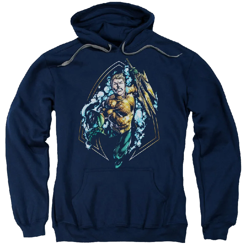 Aquaman Thrashing - Pullover Hoodie Keyhole Neck Pullover