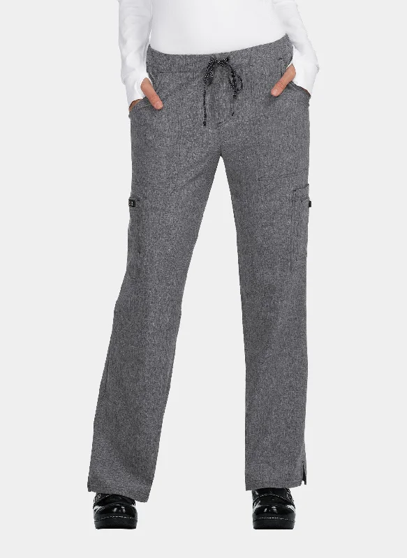 Koi Basics Holly Scrub Trousers - Heather Grey Trousers Lace Delicate