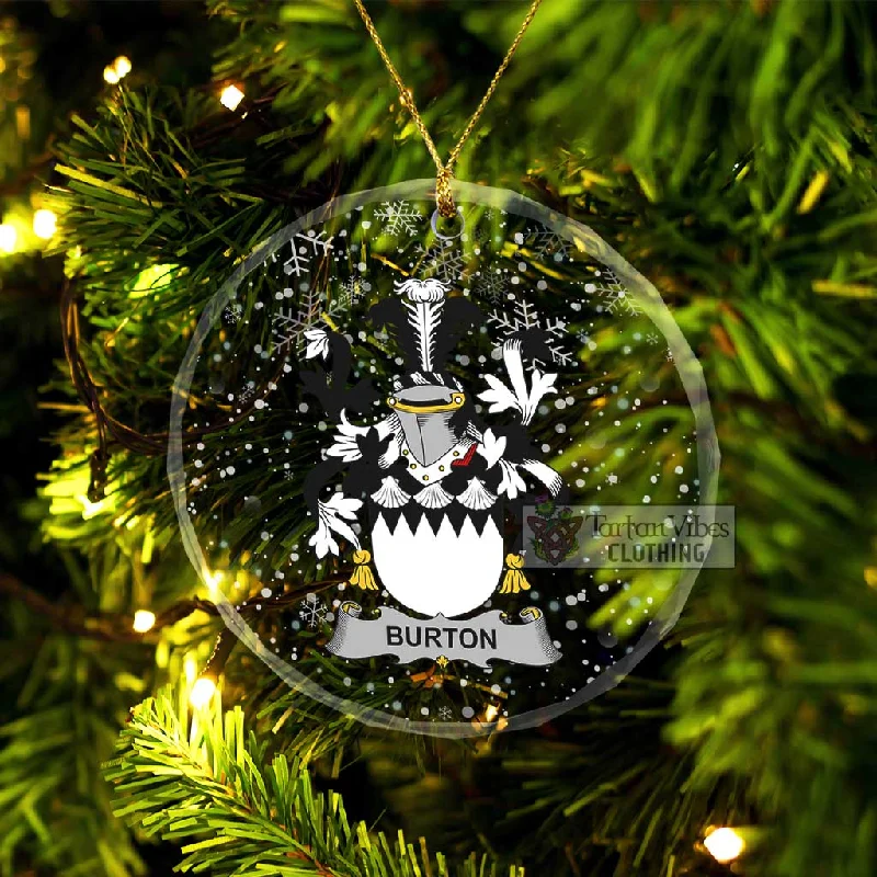 Burton Irish Clan Christmas Glass Ornament with Coat of Arms Bodycon Sheath Shift
