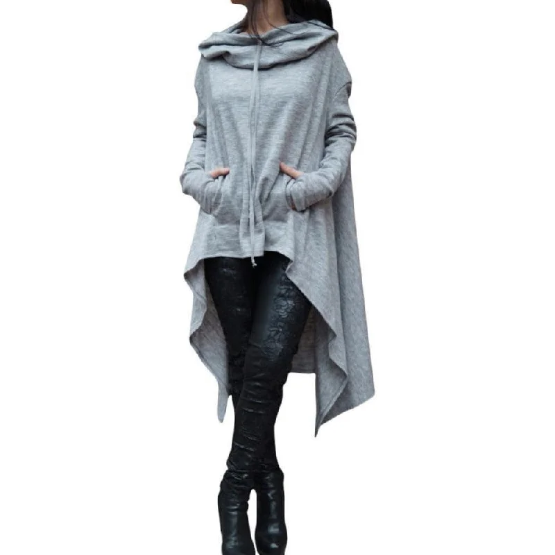 Cloak Style Pullover Hoodie Slouchy Comfort Pullover