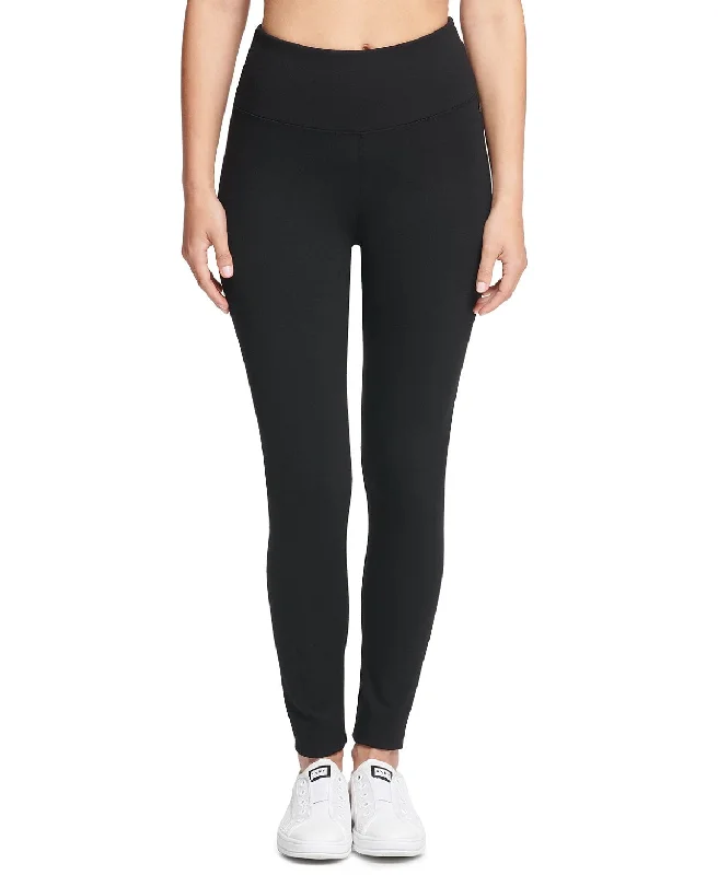DKNY Sport Tummy-Control Compression Full Length Leggings, Black, XS Trendy Seamless Sports Leggings
