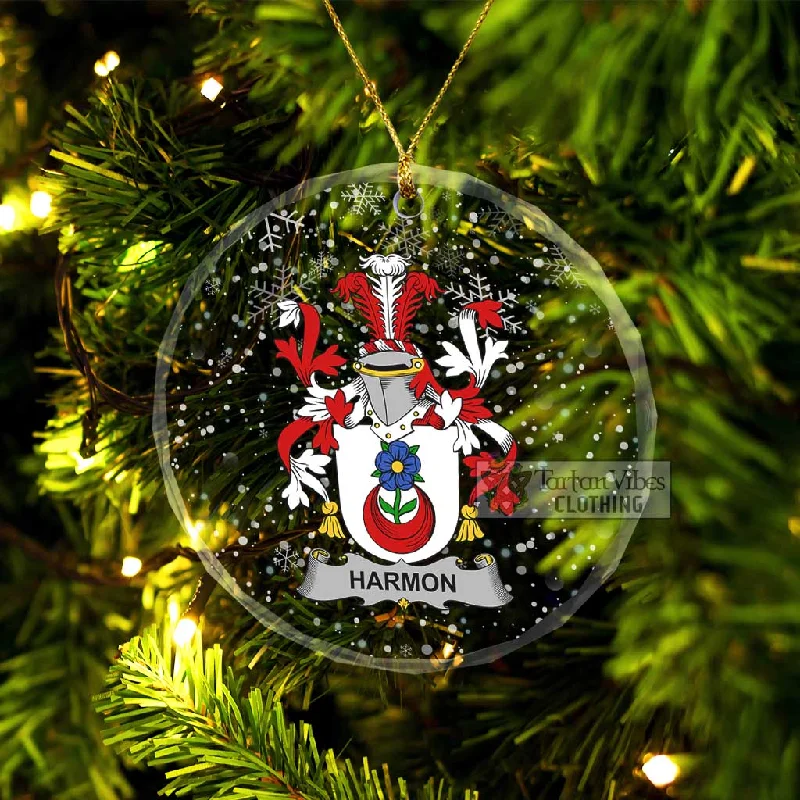 Harmon Irish Clan Christmas Glass Ornament with Coat of Arms Bolero Crop Top Camisole