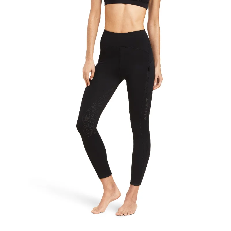 Ariat® Ladies Venture Thermal Half Grip Tight Black Leggings 10041347 Trendy Foil Finish Leggings Ariat® Ladies Venture Thermal Half Grip Tight Black Leggings 10041347 Trendy Foil Finish Leggings