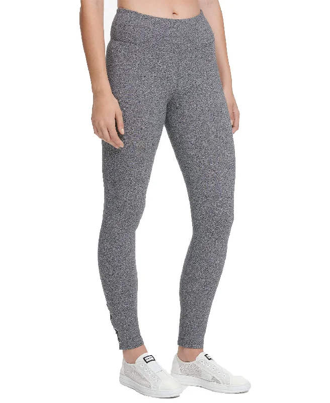 Dkny Sport Women's High-Waist Lace-Up Detail Ankle Leggings (Grey, XS) Elegant Animal Print Leggings