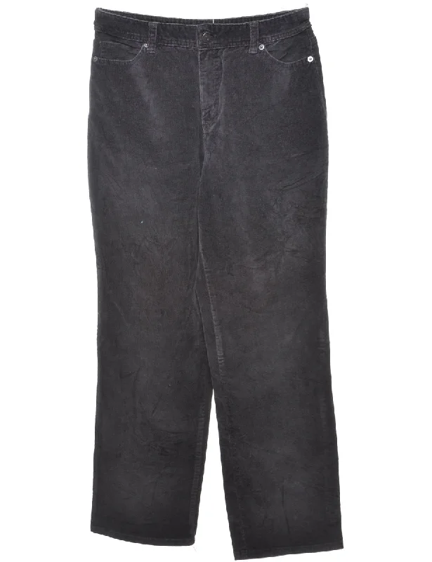 Black Trousers - W28 L28 Trousers Plaid Checkered