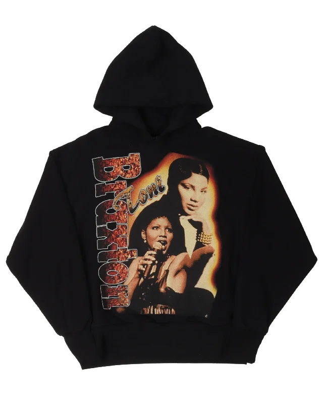 Reworked Vintage Toni Braxton Hoodie Hoodie with Hem Ribbing Snug Secure