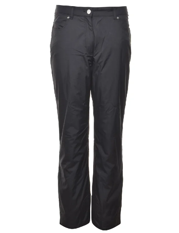 Black Classic Ski Trousers - W32 L31 Trousers chic fashionable