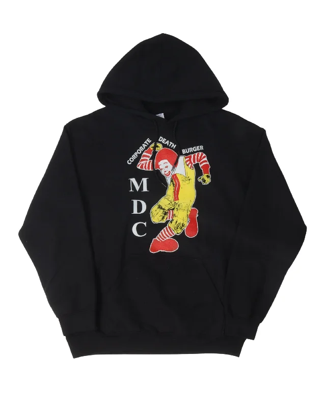 MDC Corporate Death Burger Hoodie Hoodie with Hem Ribbing Snug Secure