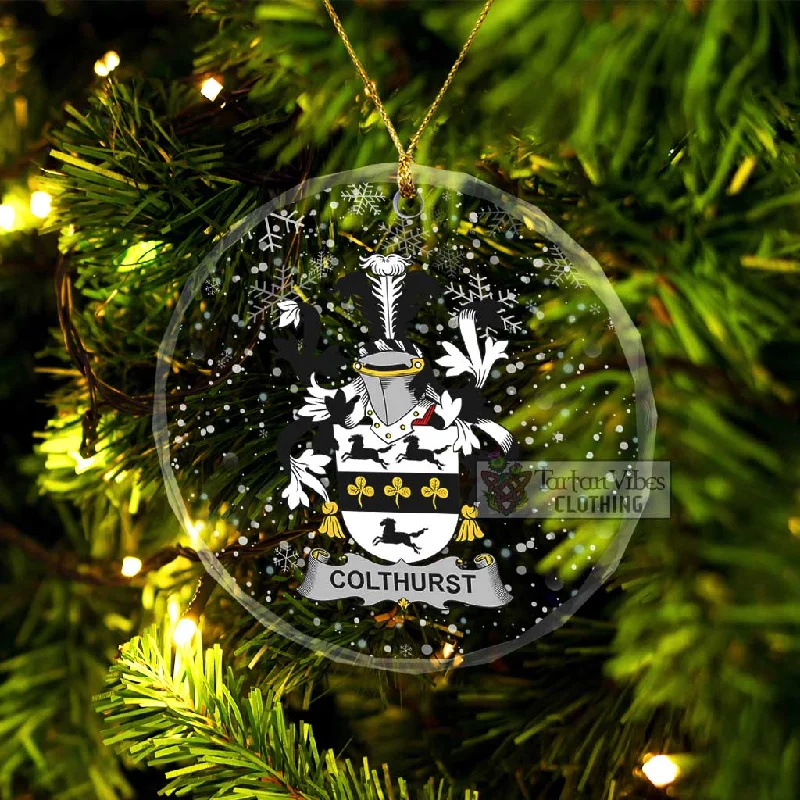 Colthurst Irish Clan Christmas Glass Ornament with Coat of Arms Turtleneck Wrap Cape Colthurst Irish Clan Christmas Glass Ornament with Coat of Arms Turtleneck Wrap Cape