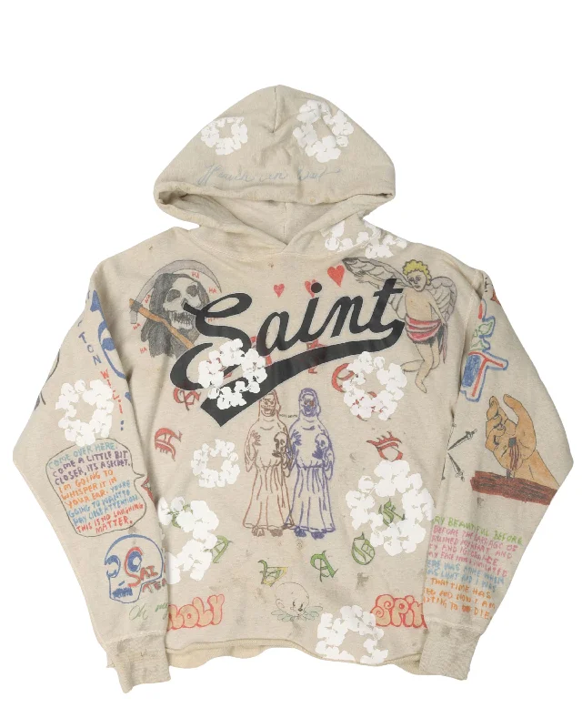 Denim Tears Heaven Can Wait Hoodie Hoodie with Elastic Cuffs Stretchable Comfortable