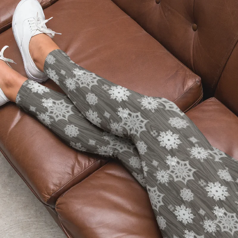 Grey Winter Leggings with POCKETS Fashionable Moisture-Wicking Leggings