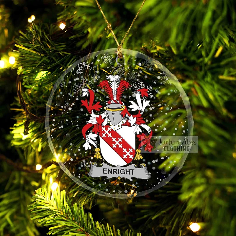 Enright Irish Clan Christmas Glass Ornament with Coat of Arms Faux Fur Real Fur Shearling Enright Irish Clan Christmas Glass Ornament with Coat of Arms Faux Fur Real Fur Shearling