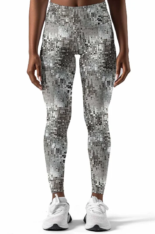 Silverlight Lucy Grey Glitter Print Sporty Leggings Yoga Pants - Women Trendy Sporty Compression Leggings Silverlight Lucy Grey Glitter Print Sporty Leggings Yoga Pants - Women Trendy Sporty Compression Leggings