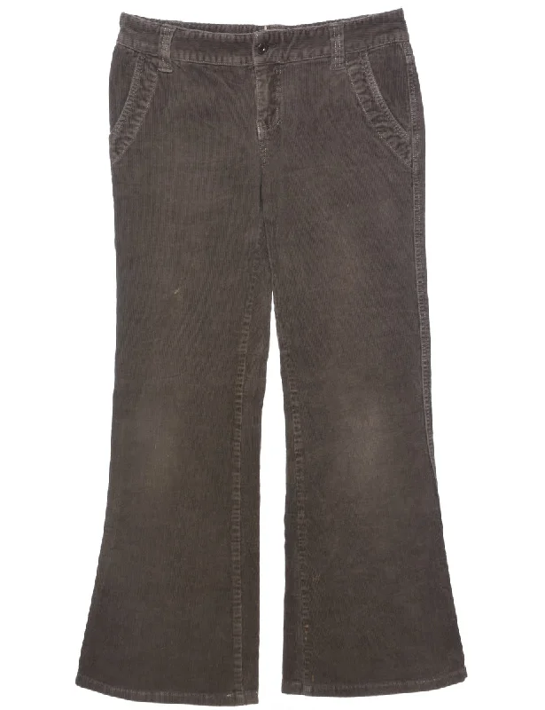 Boot Cut Corduroy Trousers - W30 L28 Trousers sophisticated sleek