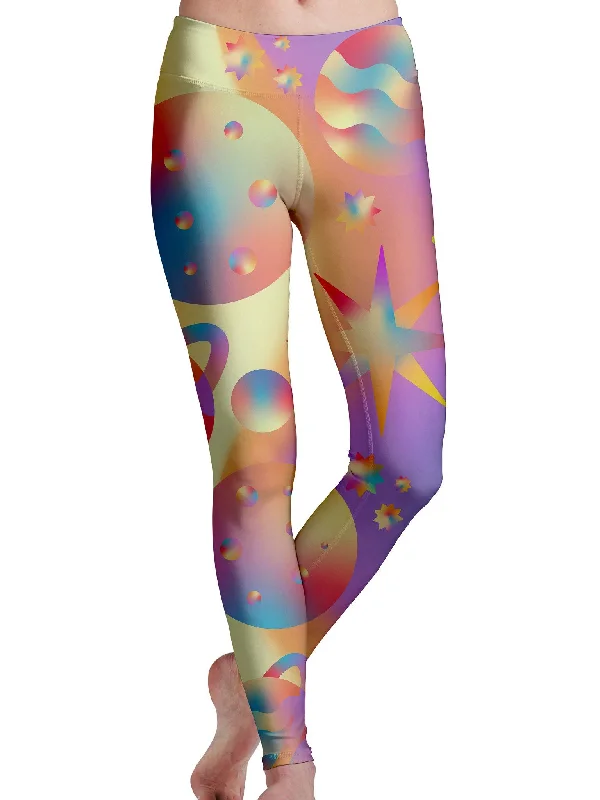 Space Gushers Leggings Cozy Full-Length Workout Leggings