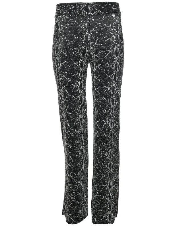 Black & Grey Casual Y2K Trousers - W22 L34 Trousers Leisure Comfortable