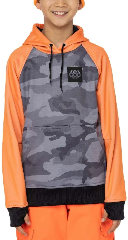 686 Juniors Bonded Fleece Pullover Hoodie 2023 Hoodie with Button Placket Classic Preppy