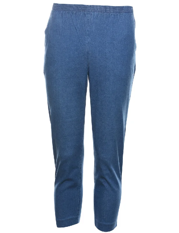 Alfred Dunner Medium Wash Denim Trousers - W26 L24 Trousers stylish elegant