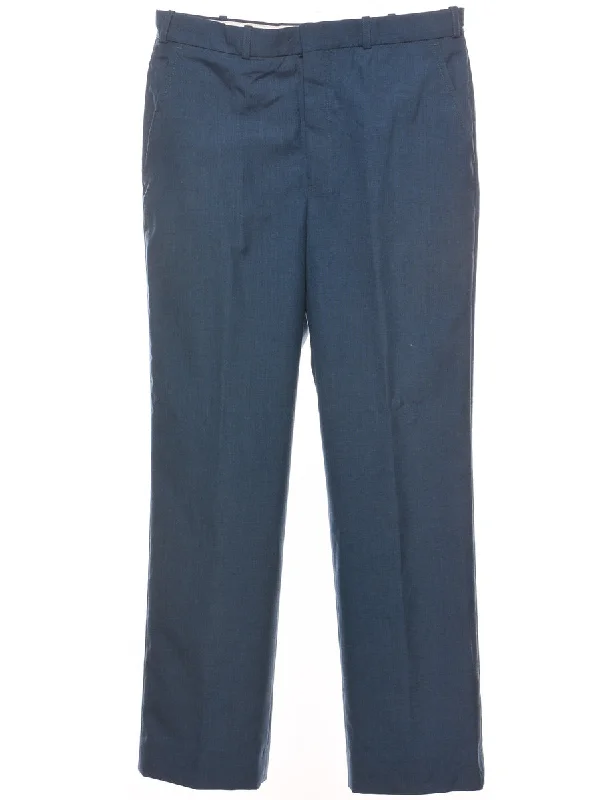 Blue Tapered Trousers - W33 L31 Trousers Versatile Stylish