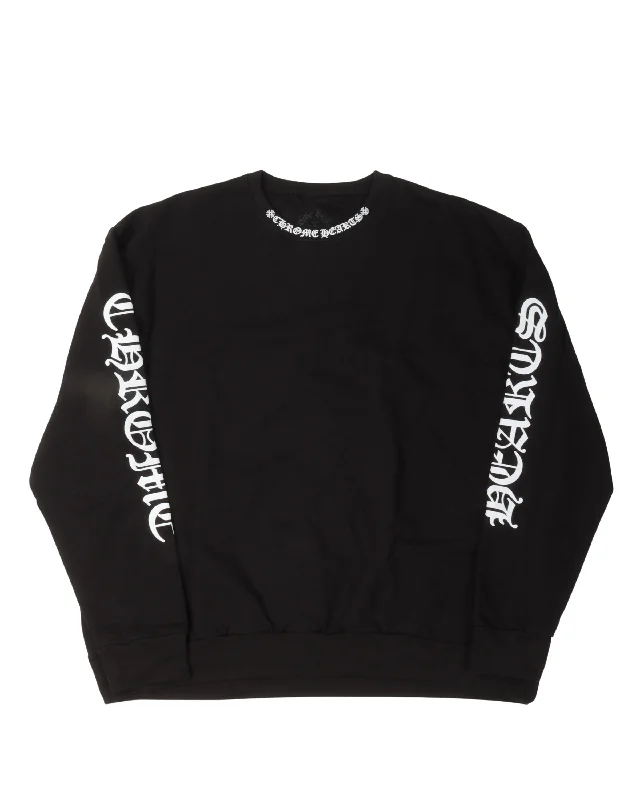 Neck Logo Long Sleeve Crewneck Sweatshirt Hoodie with Half-Zip Sporty Casual