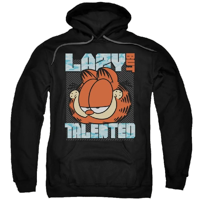 Garfield Lazy But Talented - Pullover Hoodie Asymmetrical Neck Pullover