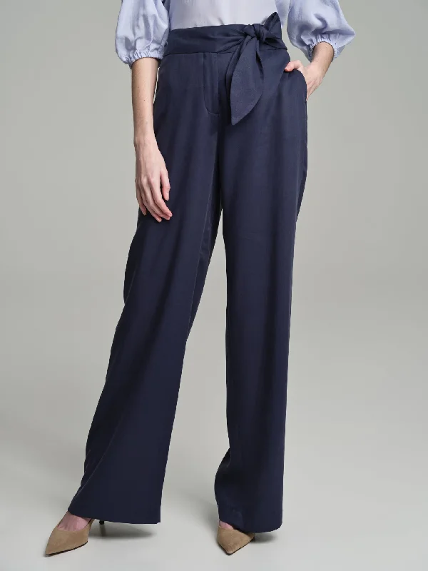 Tie belt loose trousers Trousers Canvas Durable