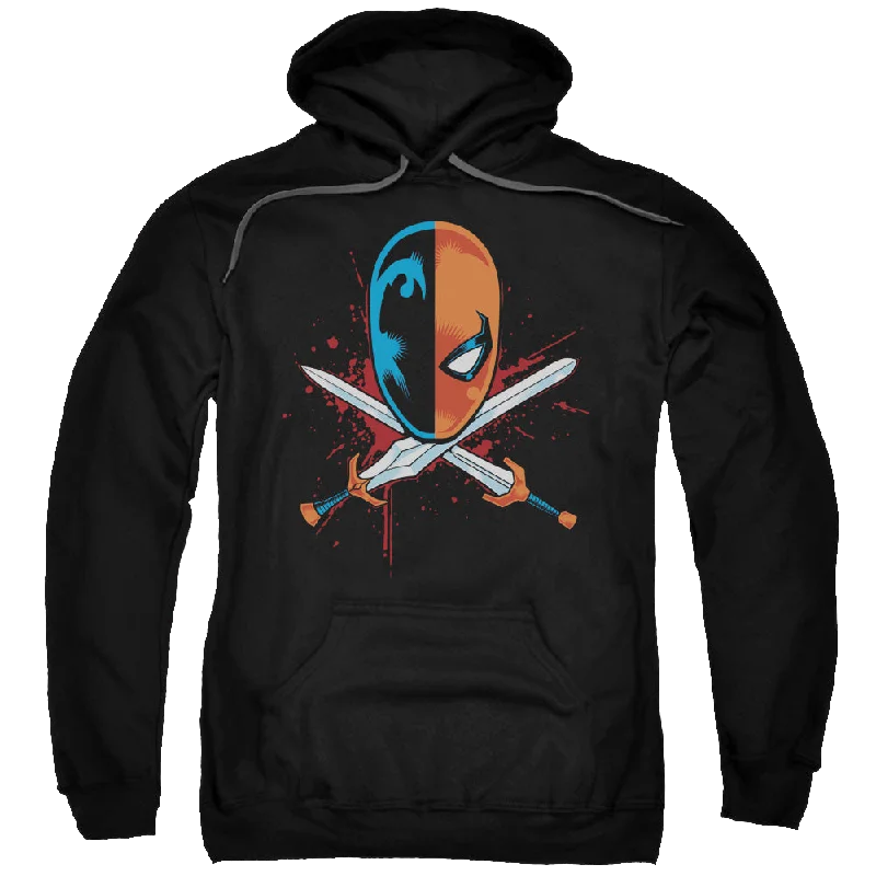 Deathstroke Crossed Swords - Pullover Hoodie Flare Sleeve Stylish