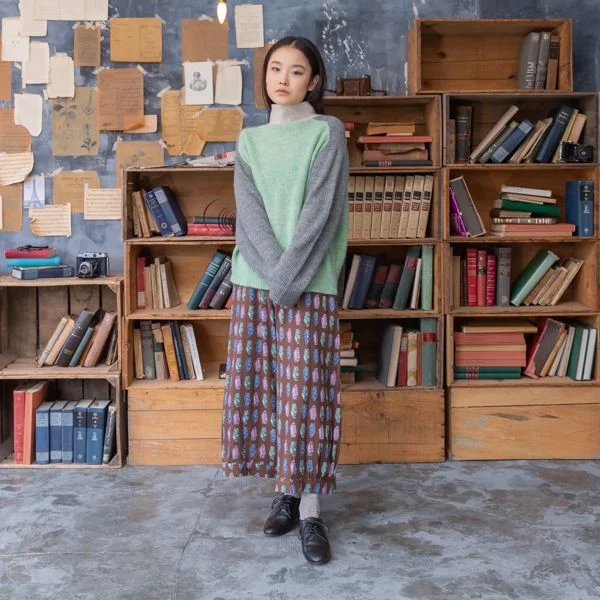 Pullover Mixed colors Fitted Ribbed Sweater