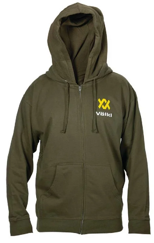 Volkl Full Zip Hooded Sweatshirt 2023 Hoodie with High-Low Hem Asymmetrical Trendy