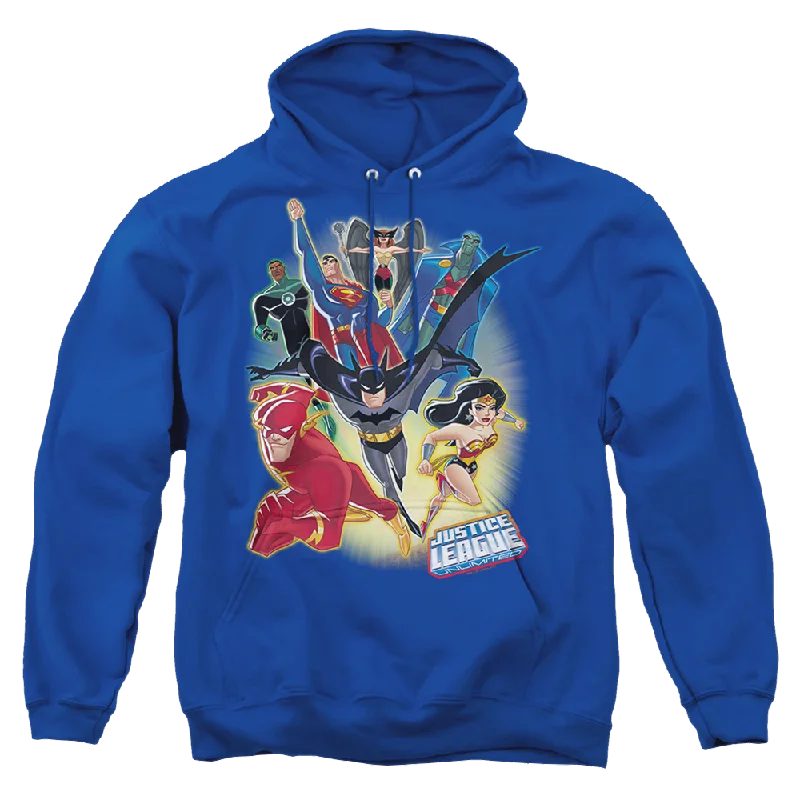 Justice League Unlimited Pullover Hoodie Cold Shoulder Design
