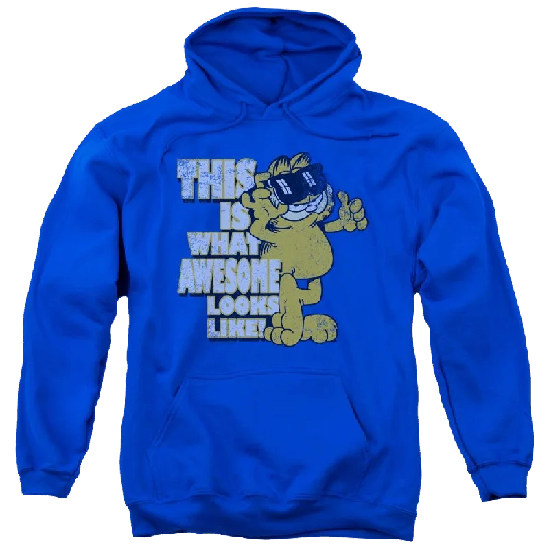 Garfield Awesome - Pullover Hoodie Crew Neck Wool