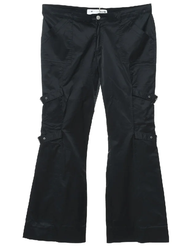 Black Y2K Cargo Trousers - W36 L30 Trousers Vintage Classic