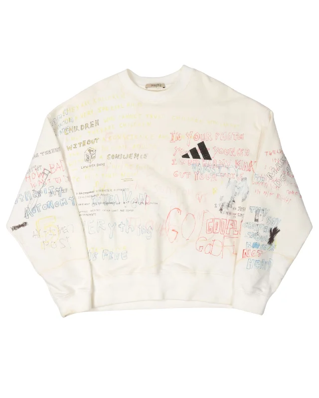 Season 5 Adidas Scribble Sweatshirt Hoodie with Drawcord Adjustable Secure