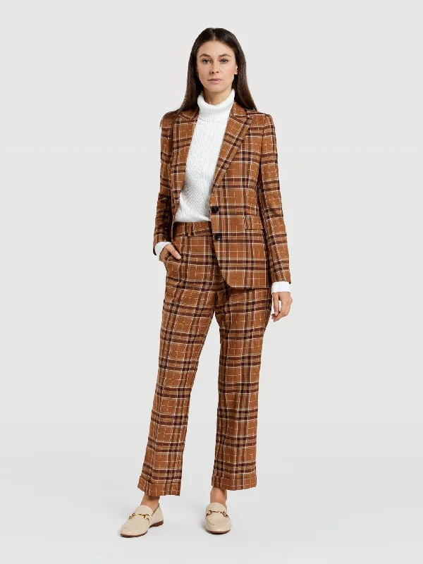 Check suit trousers Trousers Bridal Satin