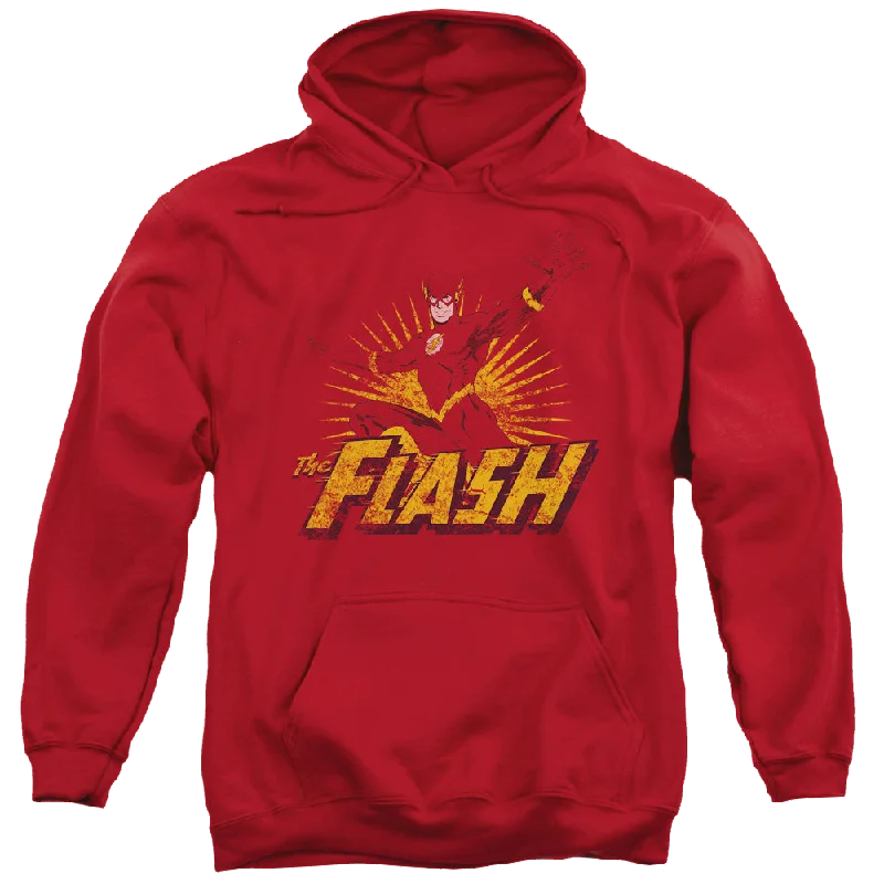 Flash, The Flash Rough Distress - Pullover Hoodie Chenille Soft Sweater