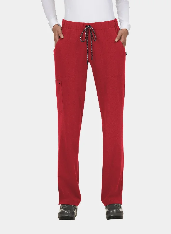 Koi Next Gen Everyday Hero Scrub Trousers - Ruby Cropped Trousers Casual Linen