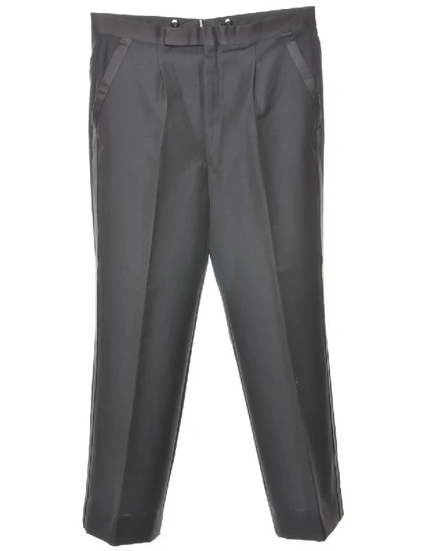 Black Classic Trousers - W32 L28 Trousers stylish modern