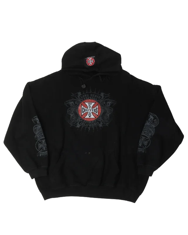 West Coast Choppers Hoodie Hoodie with Hidden Zipper Minimalist Clean