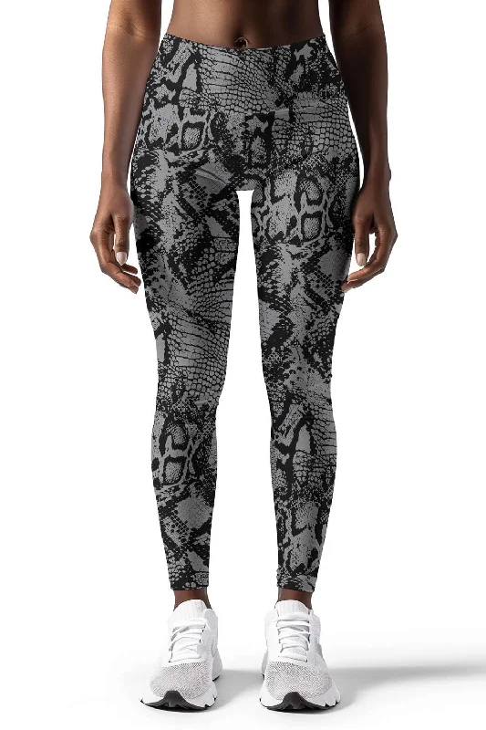 Aspire Lucy Grey Snake Skin Printed Gym Leggings Yoga Pants - Women Fashionable Plus-Size Activewear Aspire Lucy Grey Snake Skin Printed Gym Leggings Yoga Pants - Women Fashionable Plus-Size Activewear