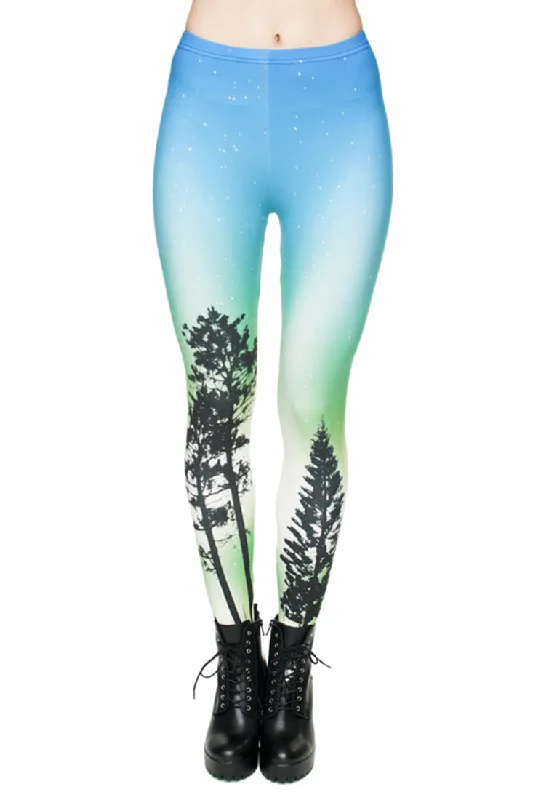 Aurora Digital Print Leggings Trendy Spandex Leggings