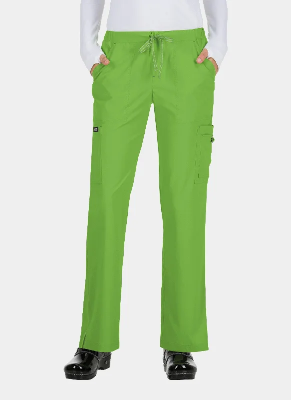 Koi Basics Holly Scrub Trousers - Green Tea Trousers Leather Faux