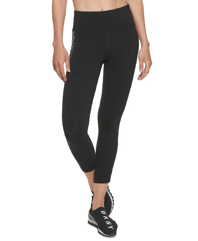 DKNY Sport Women's High-Waist 7/8 Leggings, Azul, Black, M Cozy Yoga Compression Leggings