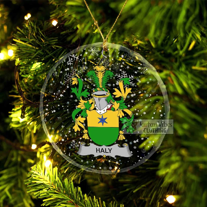 Haly O_Haly Irish Clan Christmas Glass Ornament with Coat of Arms Houndstooth Jacket Shearling Jacket Fleece Jacket Haly O_Haly Irish Clan Christmas Glass Ornament with Coat of Arms Houndstooth Jacket Shearling Jacket Fleece Jacket