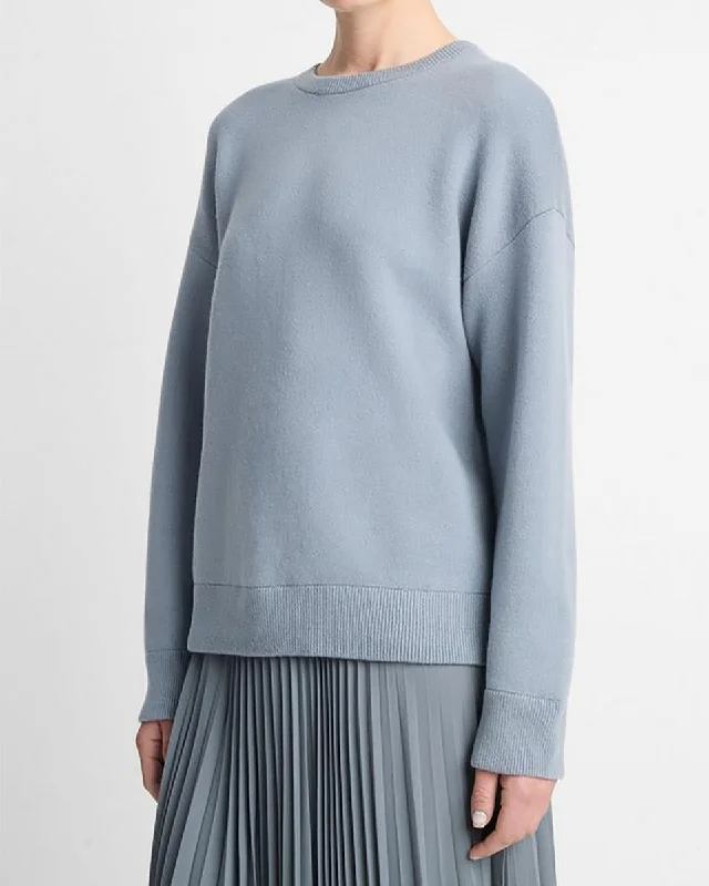 Structured Wool-Blend Pullover Oversized Cozy Pullover