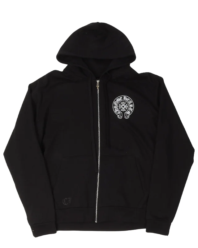 New York Horseshoe Logo Hoodie Hoodie with Back Slit Movement Comfort